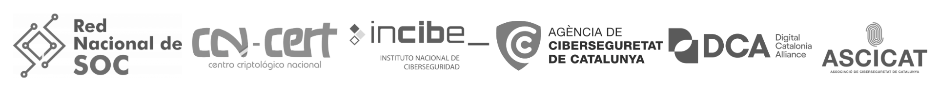 Red Nacional de SOC, CCN-CERT, INCIBE, Agència de Ciberseguretat de Catalunya, DCA, ASCICAT